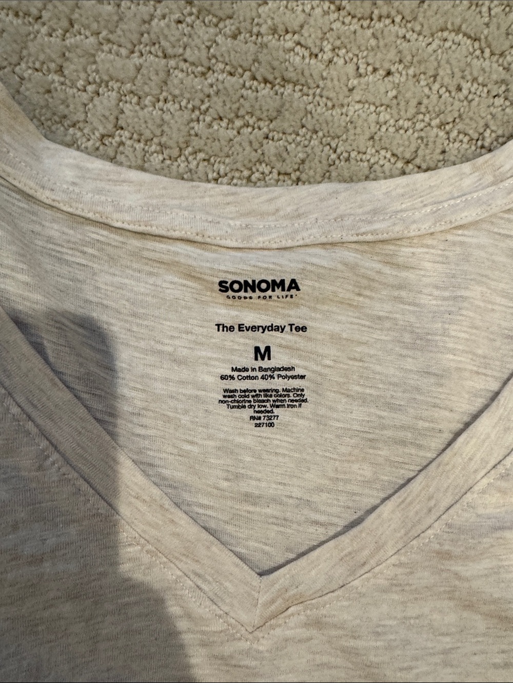 SO Women’s V-Neck Short Sleeve Tee — Black, Gray, Cream, Tan Bundle Medium - Picture 9 of 11